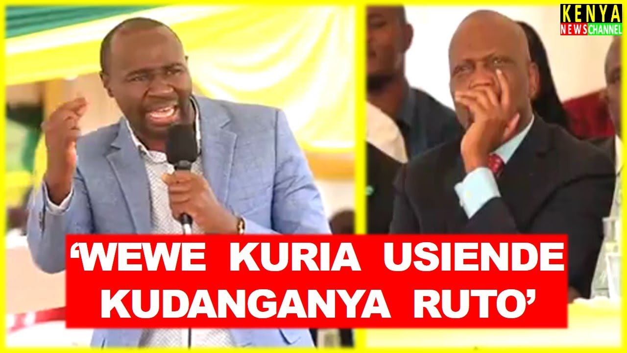 Moses Kuria LECTURED face to face in Embu by Manyatta MP Mukunji