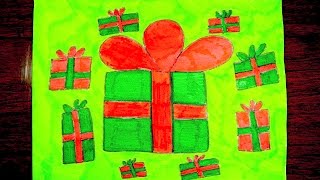 How To Draw Christmas Presents | Kids Coloring Video