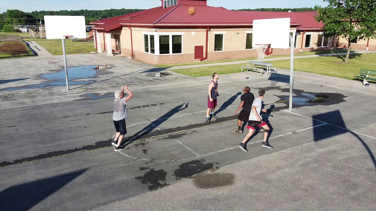 Biglerville PA Pickup Basketball Game Summer 2020 2on 2 hoops Drone