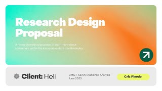 Heli Research Design Proposal - Cris Pinedo
