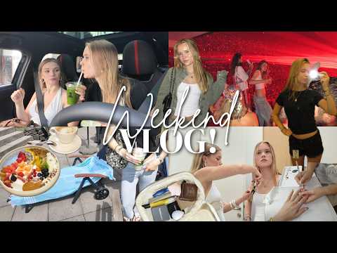 weekend VLOG: visiting Julia in Cologne, Matcha & food, Bad Bunny concert, new nails, tanning | J...