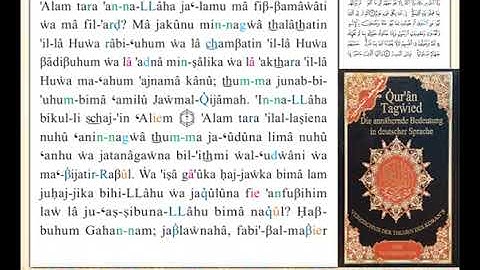 ختمة من مصحف التجويد باللغة الألمانية الصفحة رقم 543