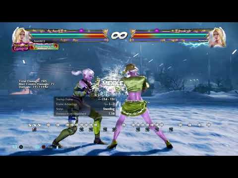 Nina Blocked df+1,2,f,2 Uppercut to Jab to Shutup High Crushes! v5 Tekken 7 20230731042013