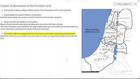 Numbers Chapter 34 (Boundaries of the Promised Land)