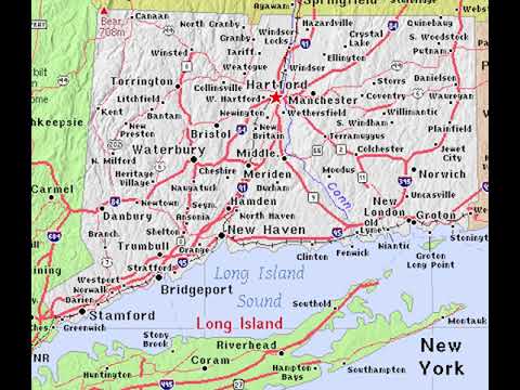 mapa de Connecticut