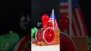Miniature Single-Cylinder Gasoline Engine Model #miniengine #mechanic #gasolineengine #usa #retro