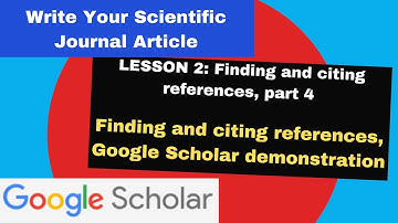 How to use Google Scholar to find scientific literature