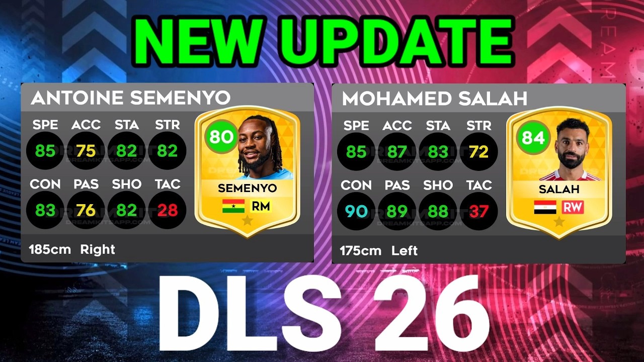 DLS 26 | Jogadores que vão Ganhar e Perder Overall no DLS 26 Parte 1