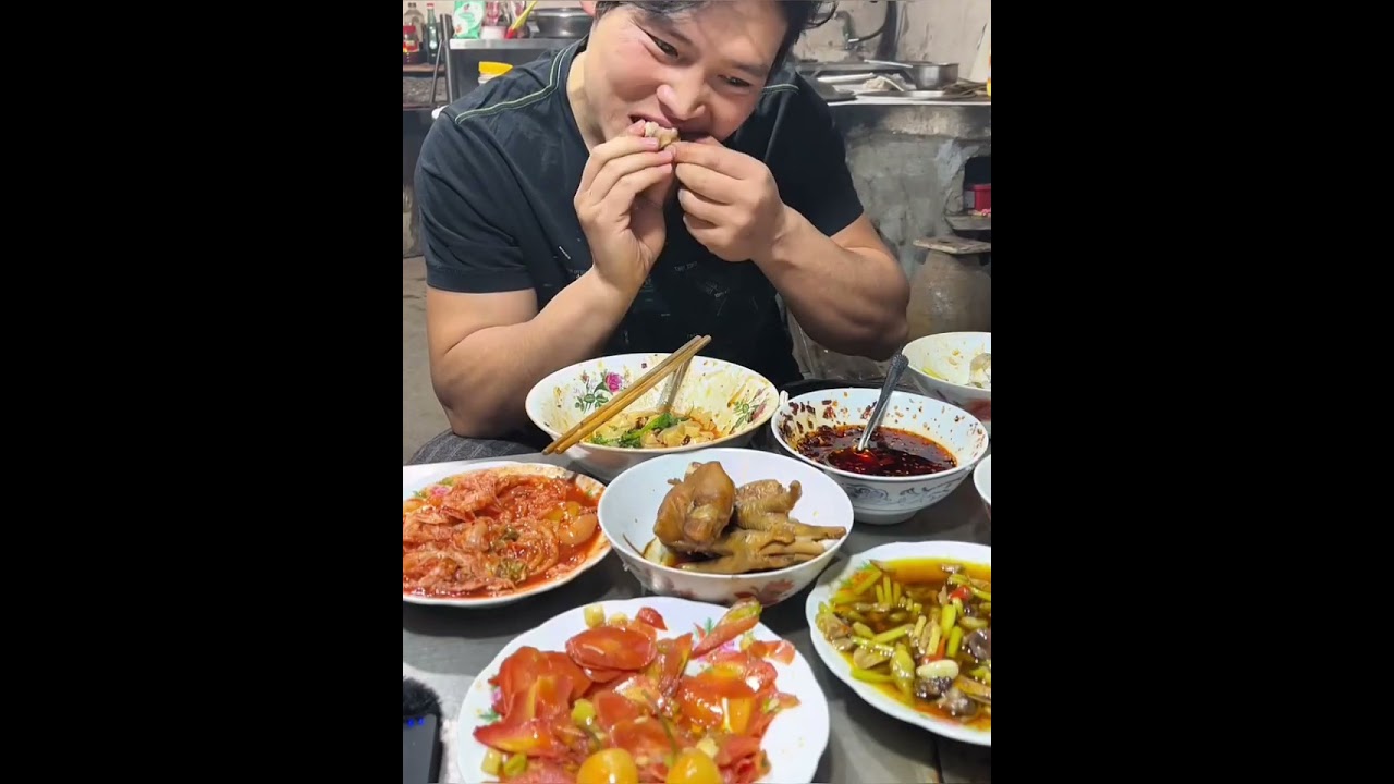 ASMR MUKBANG | Fire spicy Mushrooms, Fire Noodles, Sausages, Spam, Smoked Chicken, Octopus #48