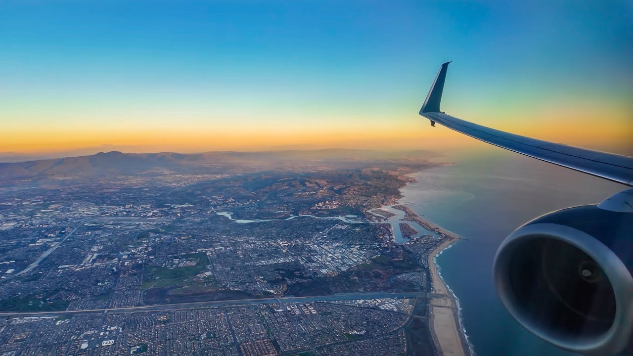 DELTA 737-900ER SUNSET LANDING AT LAX! SOCAL SCENERY & ATC AUDIO 🌆✈️ | SJD TO LAX