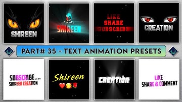 Part# 35 Top 10 New Trending Text Animation Presets | Alight Motion Text Animation Presets Download