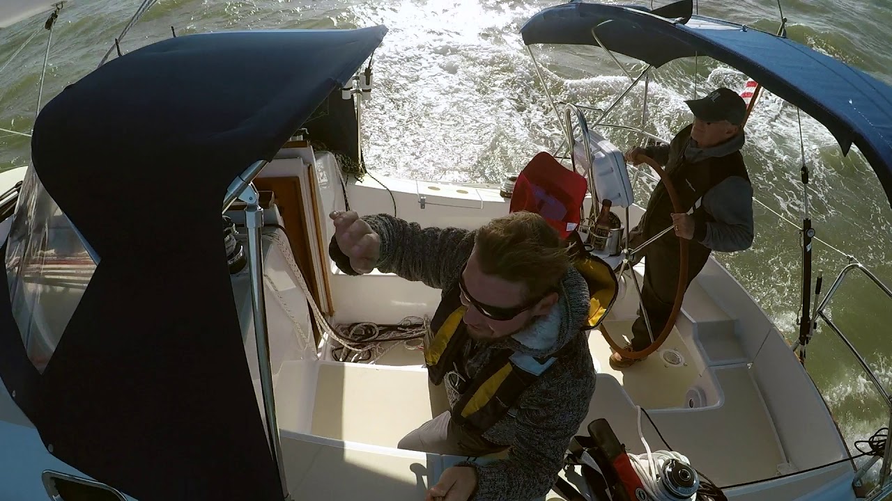Sailing with Scott Tartan sailboat offshore Charleston, SC YouTube