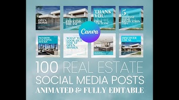 100 Animated Editable Real Estate Social Media Posts (Etsy link in the description) Fully Editable