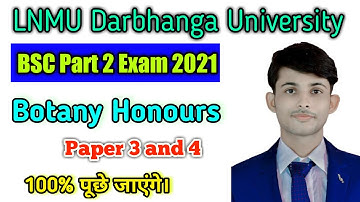 Lnmu BSC Part 2 Botany Honours VVI Guess Questions For Exam 2021||Lnmu Botany Honours Part 2 EXAM