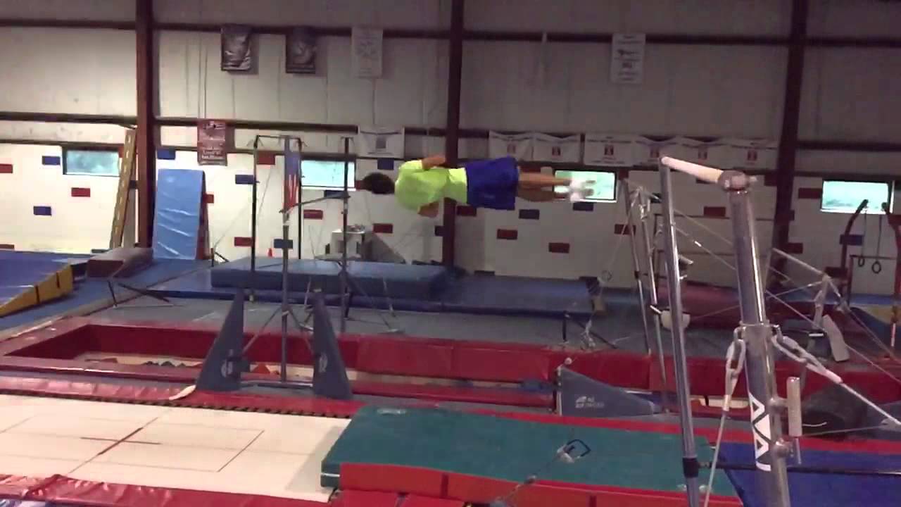 Justin Full Twisting Double Layout Slow Motion At 240 Fps Gymnastics Trampoline Tumbling 