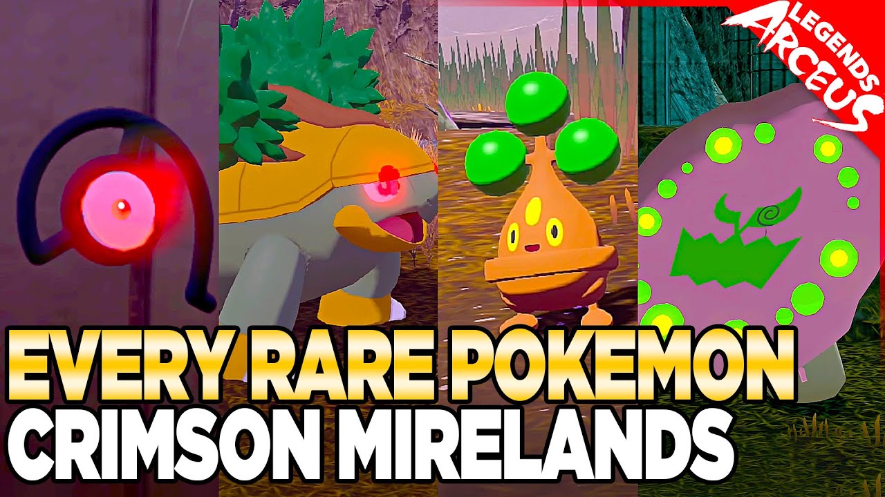 Every Rare Pokemon in Crimson Mirelands - Pokemon Legends Arceus