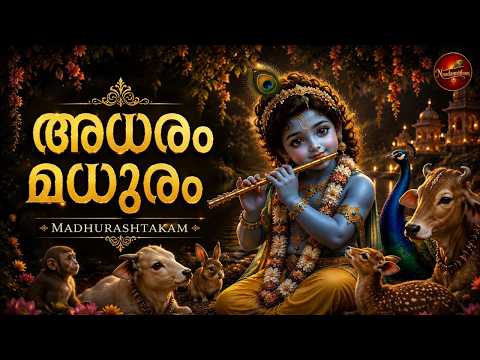 അധരം മധുരം (മധുരാഷ്ടകം) | Adharam Madhuram - Sree Krishna Devotional Songs Malayalam