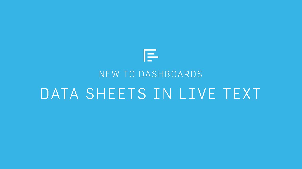 Using Data Sheet Data for Dashboard Live Text