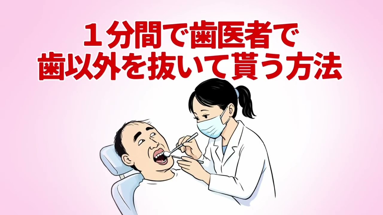 【アニメ】１分間で歯医者で抜いて貰う男
