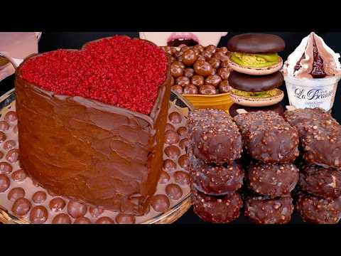 ASMR CHOCOLATE CAKE DUBAI CHOCOLATE ICE CREAM DESSERT MUKBANG 두바이 초콜릿 먹방 ドバイチョコレート 咀嚼音 EATING SOUNDS
