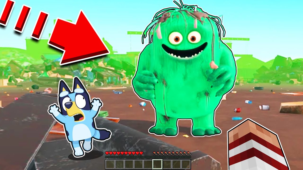 ESCAPAMOS DEL MONSTRUO DE LA BASURA CON BLUEY