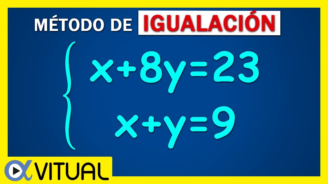 🟩 Resolver SISTEMA de ECUACIONES LINEALES 2x2 ➡ Método de IGUALACIÓN