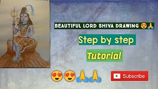 Beautiful Lord Shiva drawing || How to draw Lord Shiva #youtube #viral #drawing #lordshiva