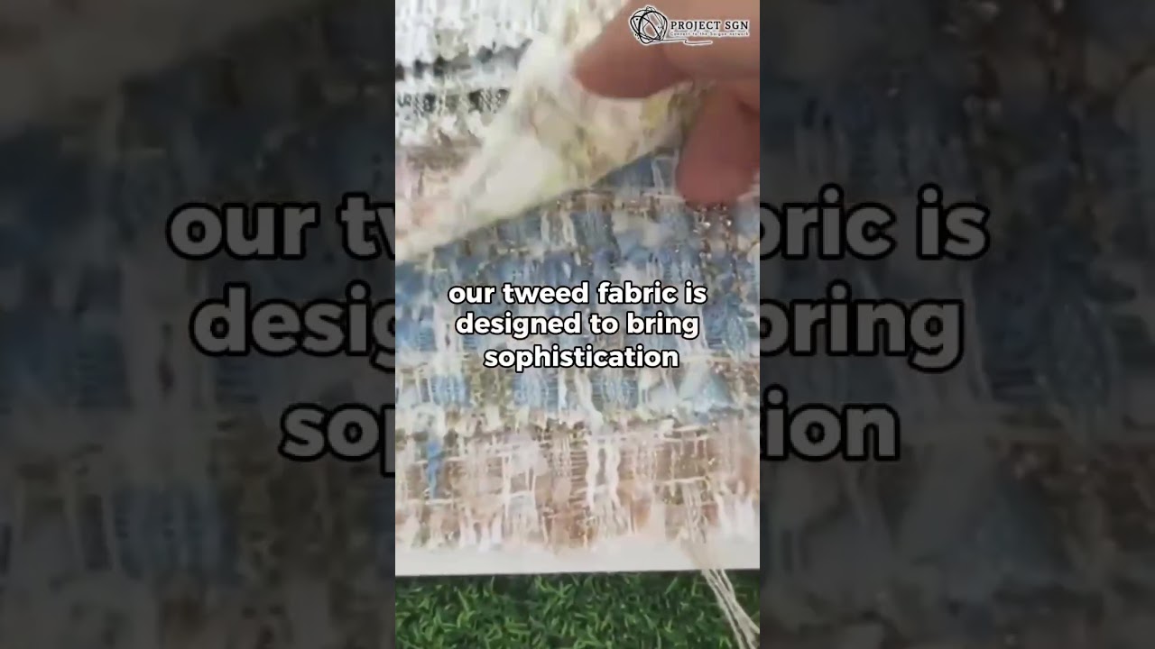 This tweed fabric from Project SGN blends structure with softness, perfect for statement sets.