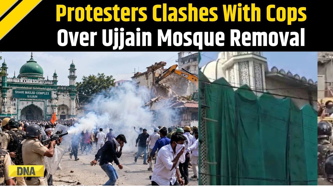 Ujjain Mosque Demolition: Locals Clash With Cops As Shahi Masjid Set To Be Demolished In Ujjain