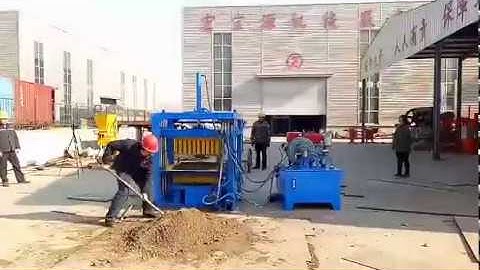 QTJ4-40 semi-automatic cement block making machine with hydraulic station