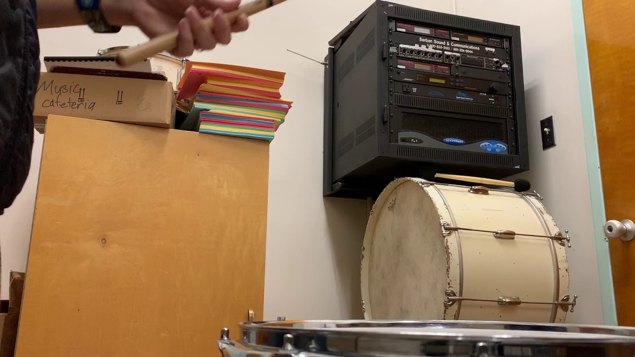 Hard Rock Blues play along with snare and piano