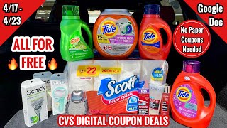 CVS ALL FREE, ALL DIGITAL | Digital Couponing Deals \& Haul For This Week | 4\/17 - 4\/23