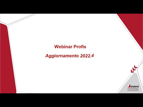 Webinar Profis: Aggiornamento 2022.4