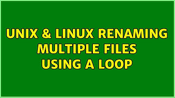 Unix & Linux: Renaming multiple files using a loop (3 Solutions!!)