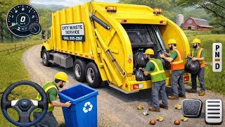 Garbage Trash Truck Realistic Simulator 3D - City Road Garbage Dumper Truck Games - Android GamePlay screenshot 4