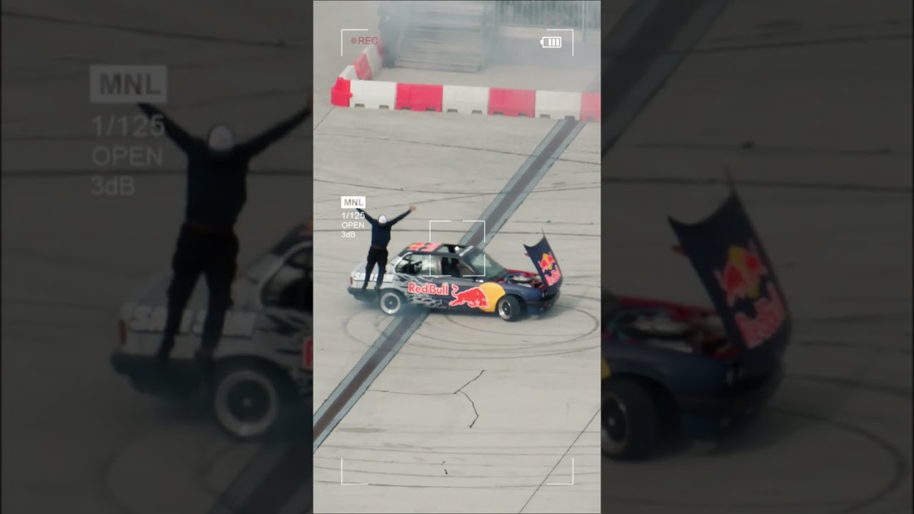 Watch as this profesional spinner exits his car mid performance