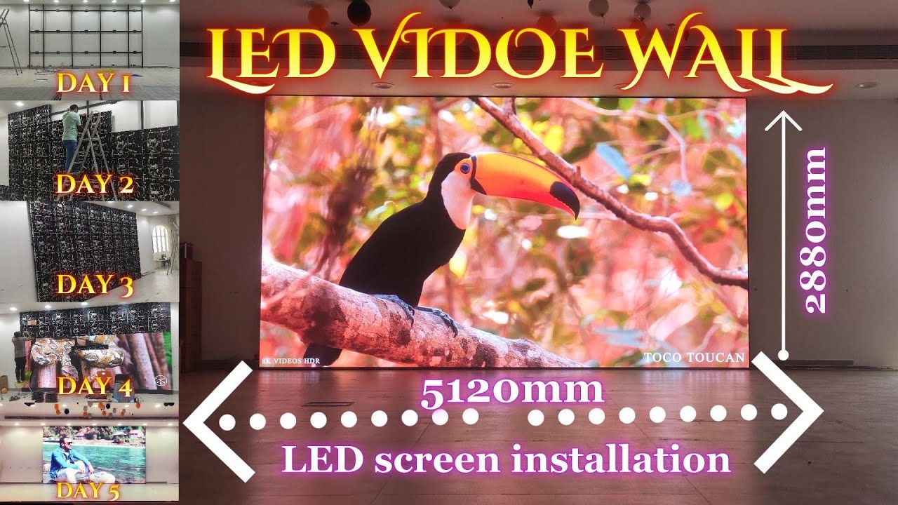 LED Display Installation–5120×2880 mm with NovaStar Control System P2.5 LED Panel Installation Guide