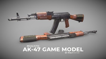 AK-47 3D Model Showcase – Realistic Game Asset