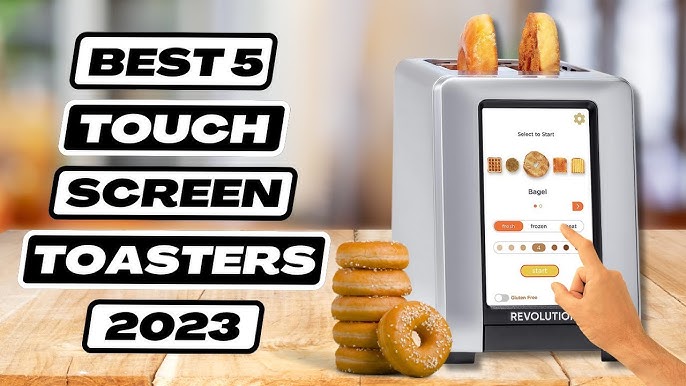 2023 New Farberware Touchscreen 4-Slice Toaster, Stainless Steel and Black