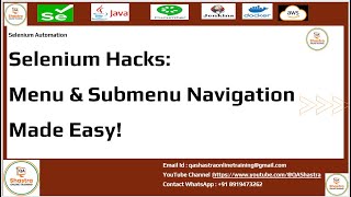 Selenium Hacks: Menu & Submenu Navigation Made Easy!