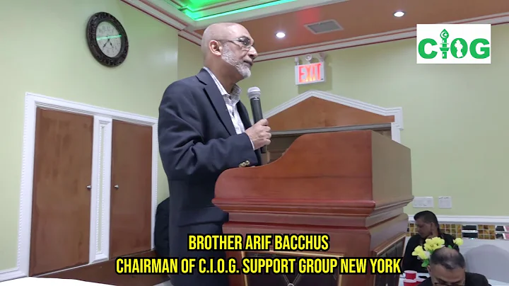 Brother Arif Bacchus - Thank You From CIOG