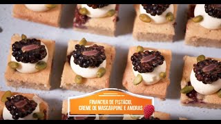 Financier de Pistácio, Creme de Mascarpone e Amoras | Doces Do Oficio com Francisco Moreira