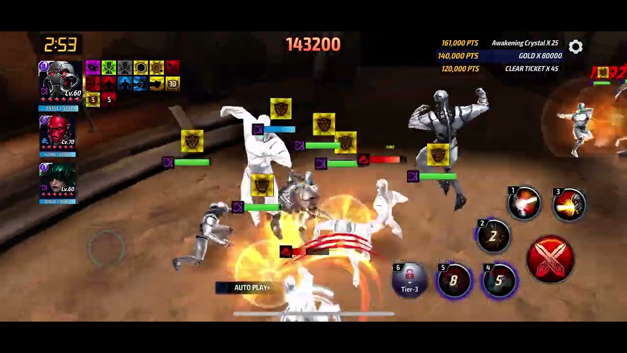 Marvel Future Fight - Alliance Battle (Chitauri Army) (Normal) - Ultron Prime