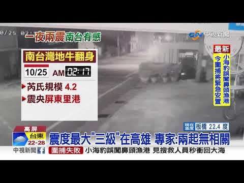 南北接連震! 深夜南台灣地牛翻身民眾驚醒│中視新聞 20211025