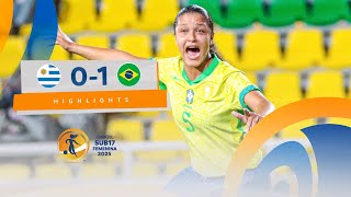 URUGUAY vs. BRASIL [0-1] | RESUMEN | CONMEBOL SUB17 FEMENINA 2025