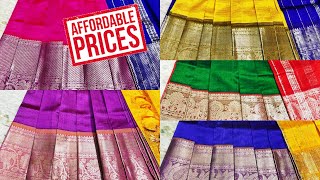 MANGALAGIRI PATTU SAREES ONLINE SHOPPING | BIG BORDER ZARI CHECKS KUPPADAM PATTU SAREES