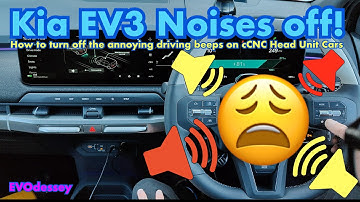 Kia EV3 Noises Off! - How to turn off the annoying driving beeps on cCNC Head Unit Vehicles
