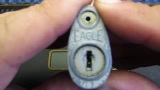 (21) Vintage Eagle Padlock With Unusual Locking Mechanism