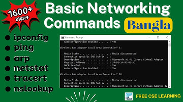 Basic Networking Commands Bangla | Networking Commands Bangla using Windows CMD | #networkcommand