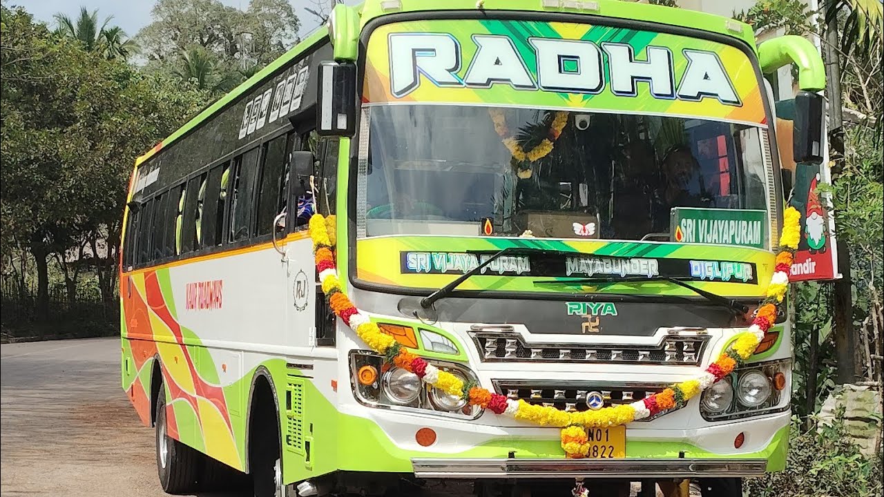🎀💓RADHA TRANSPORT 💓🎀 KAUR ROADWAYS,ATR route bus, svp to diglipur, 2×2 seats+ A/C+ Wifi